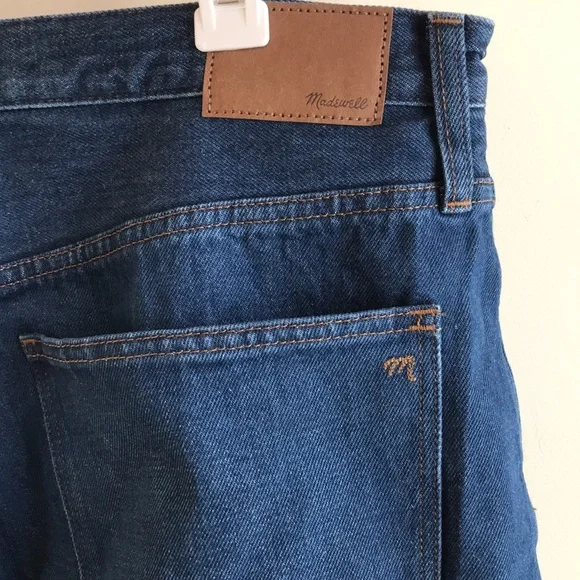 NWT Madewell sz 32 jeans Baggy straight Dark Worn Indigo Wash New unworn jeans